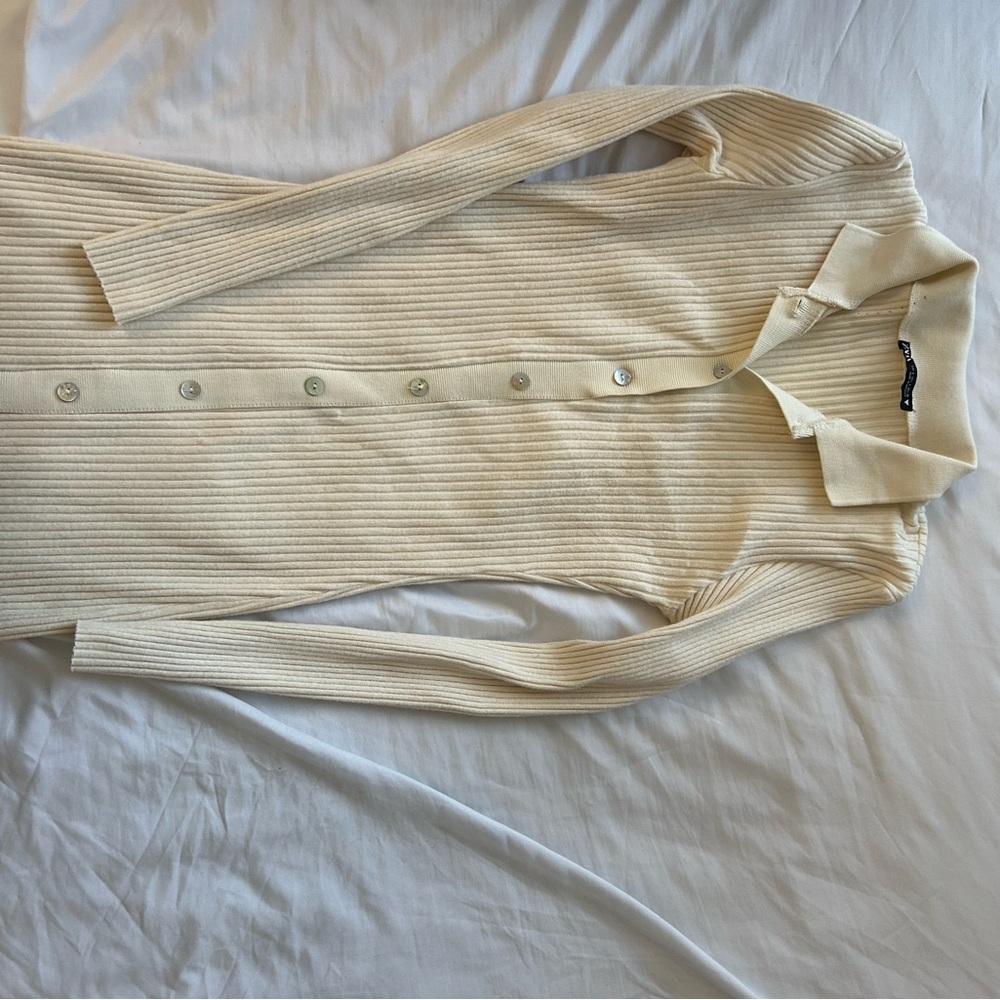 Zara Cream Ribbed Dress